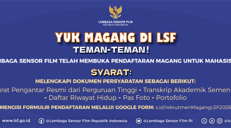 Pendaftaran Magang di LSF Diperpanjang hingga Akhir April